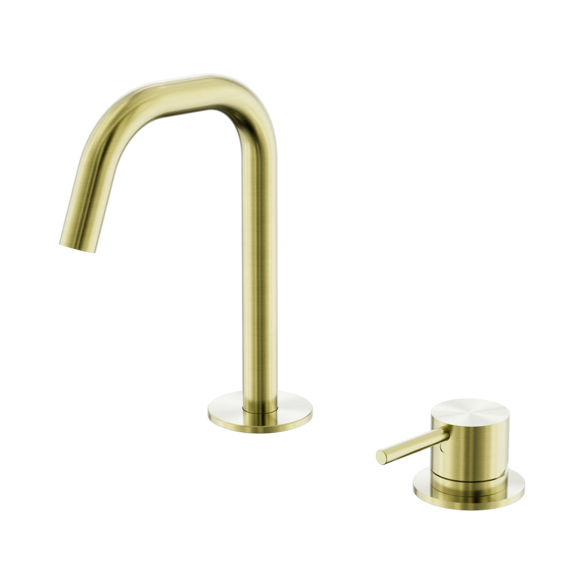 Nero Mecca Hob Basin Mixer Set Edge Spout Brushed Gold NR221901HBG - The Blue Space