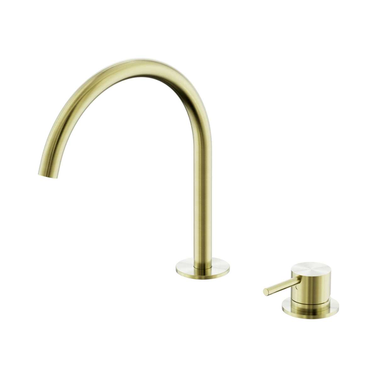 Nero Mecca Hob Bath/Kitchen Mixer Set Arc Spout Brushed Gold NR221901JBG - The Blue Space