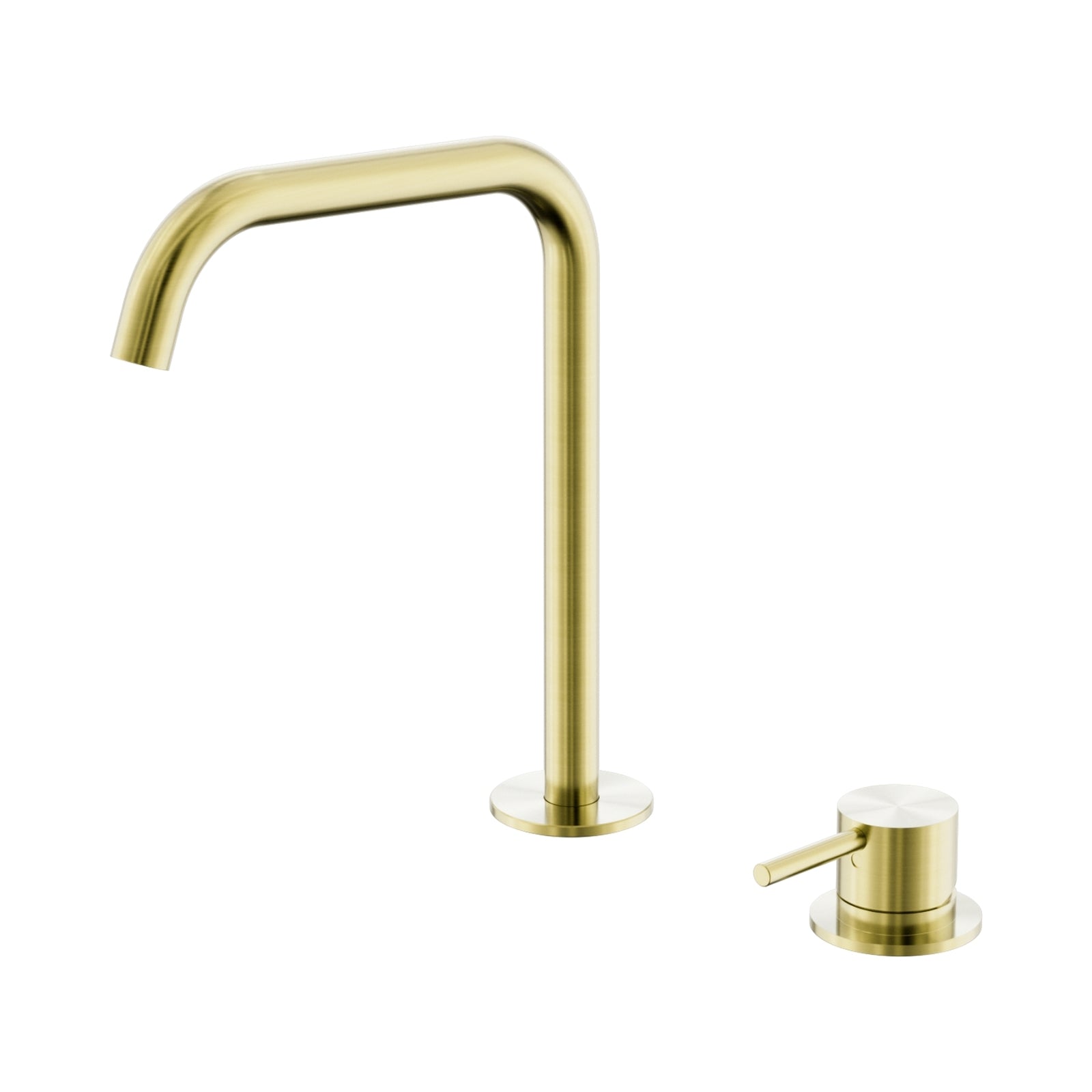 Nero Mecca Hob Bath/Kitchen Mixer Set Edge Spout Brushed Gold NR221901KBG - The Blue Space