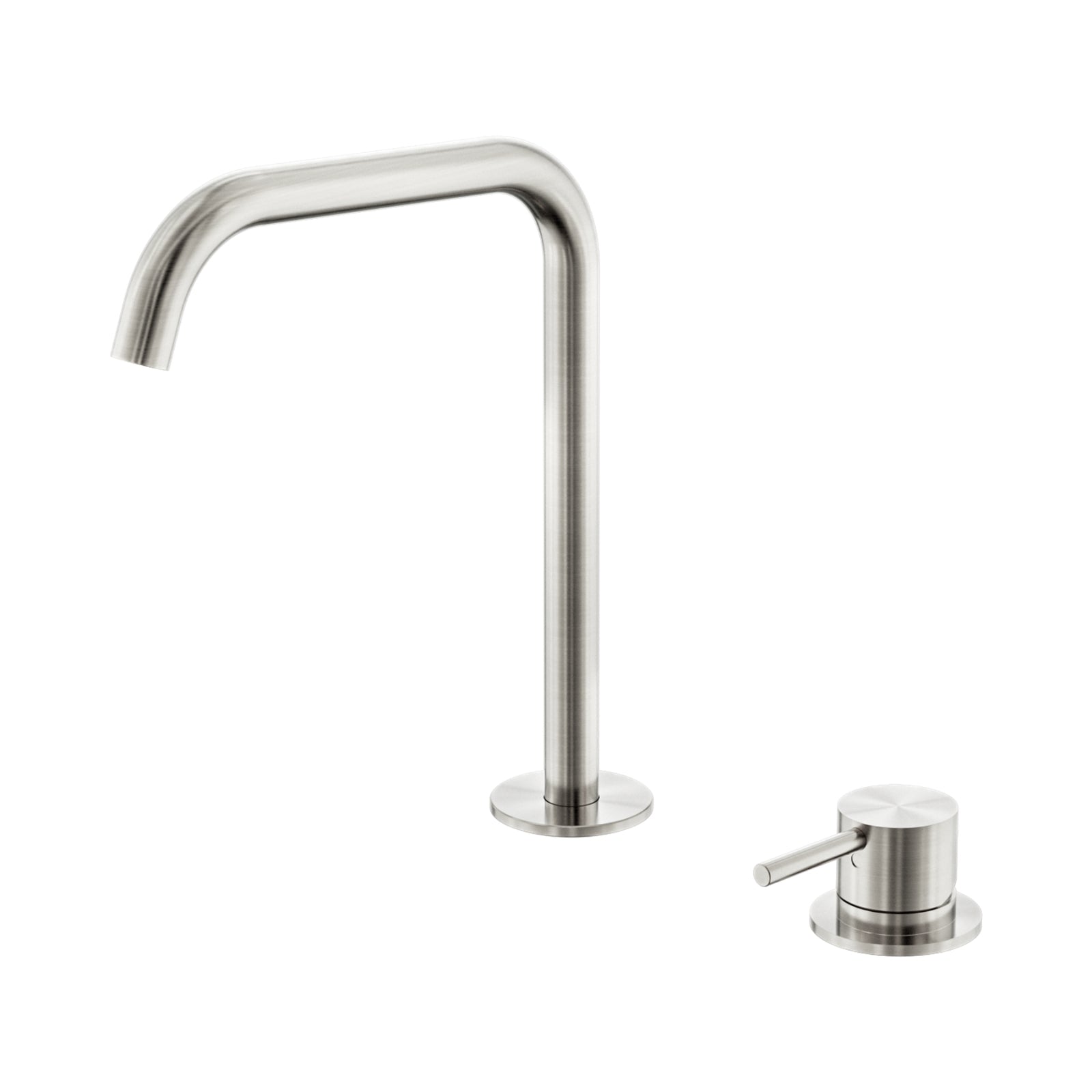 Nero Mecca Hob Bath/Kitchen Mixer Set Edge Spout Brushed Nickel NR221901KBN - The Blue Space
