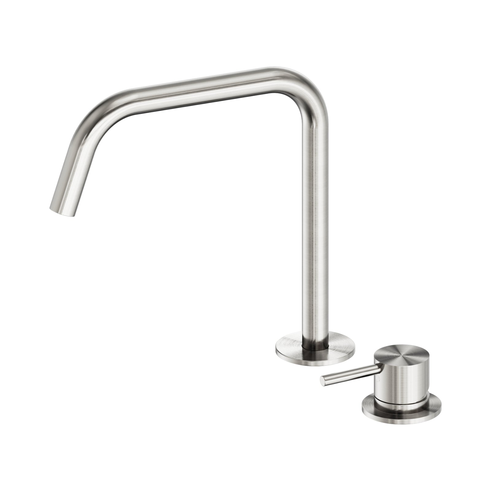 Nero Mecca Hob Bath/Kitchen Mixer Set Edge Spout II Brushed Nickel NR221901MBN - The Blue Space
