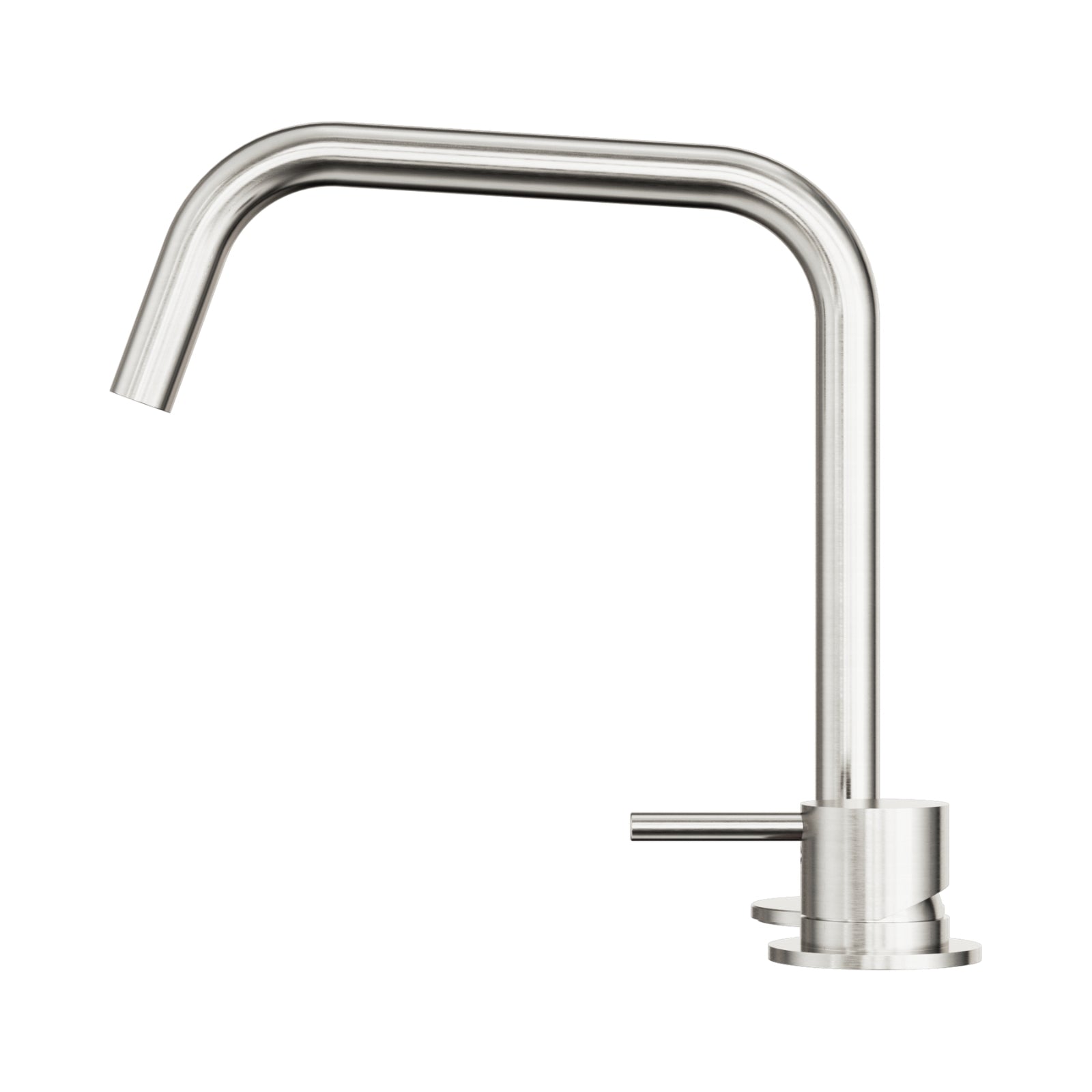 Side Nero Mecca Hob Bath/Kitchen Mixer Set Edge Spout II Brushed Nickel NR221901MBN - The Blue Space