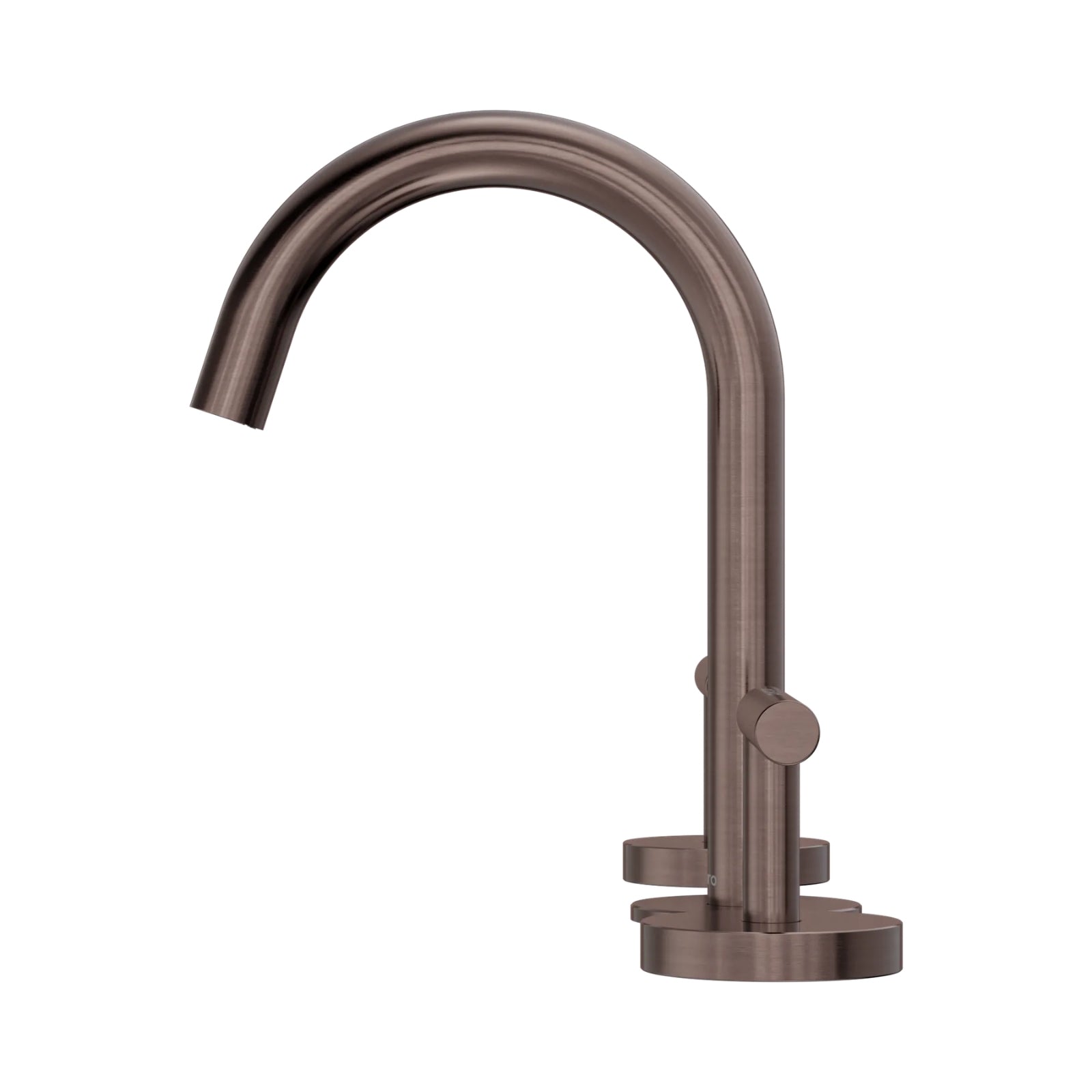 Side Nero Mecca Lever Basin Set Arc Spout Brushed Bronze 25D002BZ - The Blue Space
