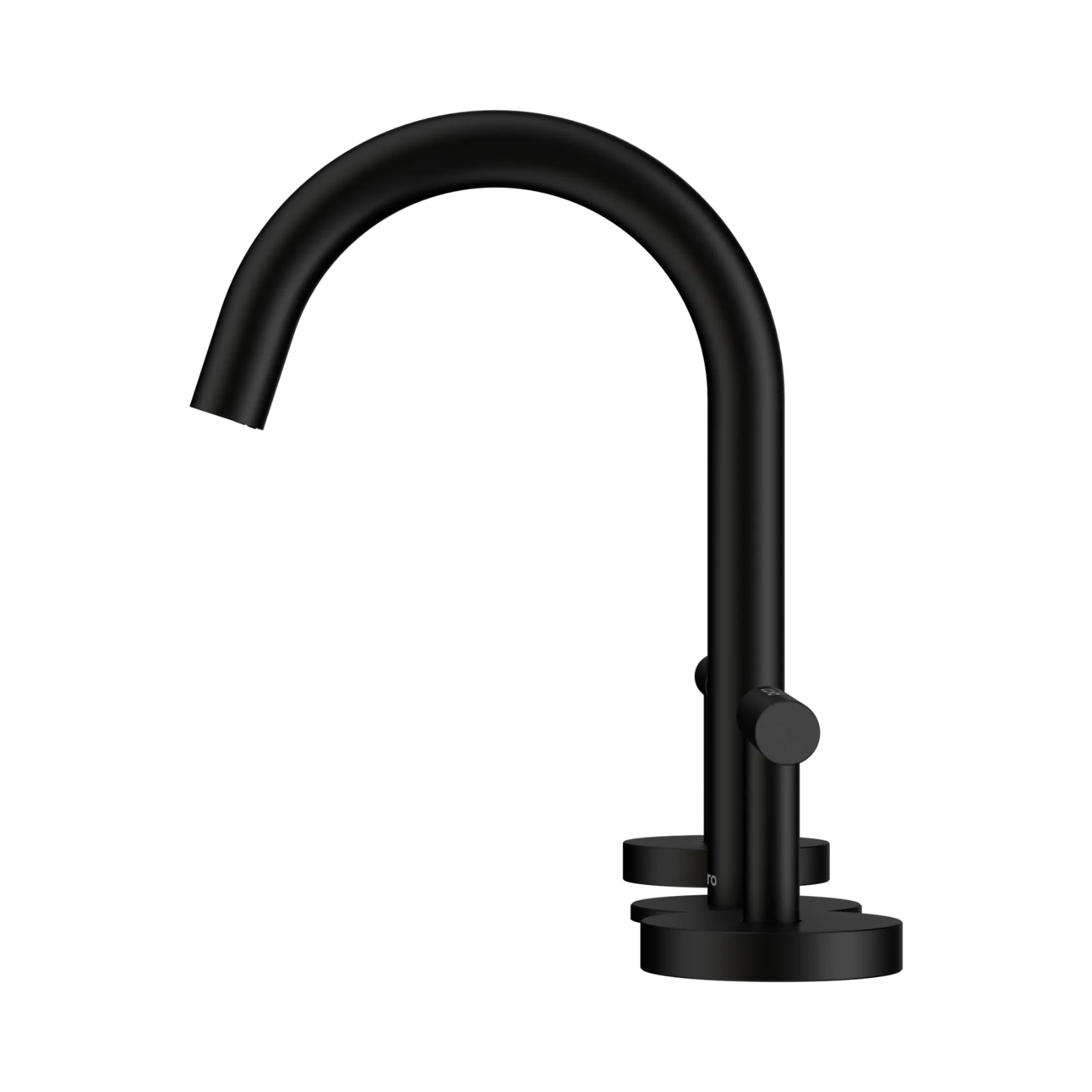 Side Nero Mecca Lever Basin Set Arc Spout Matte Black 25D002MB - The Blue Space