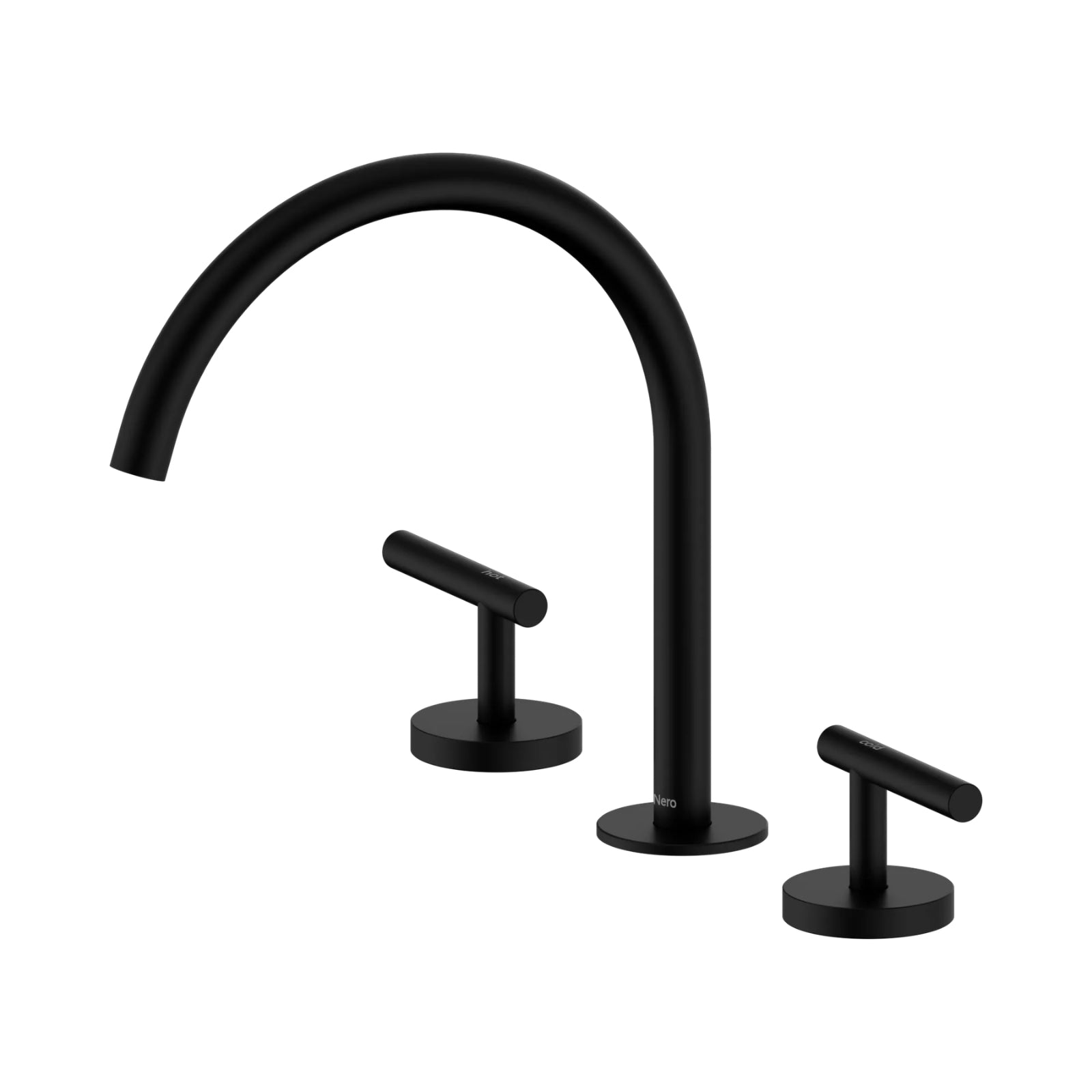 Nero Mecca Lever Bath/Kitchen Set Arc Spout Matte Black 25D004MB - The Blue Space