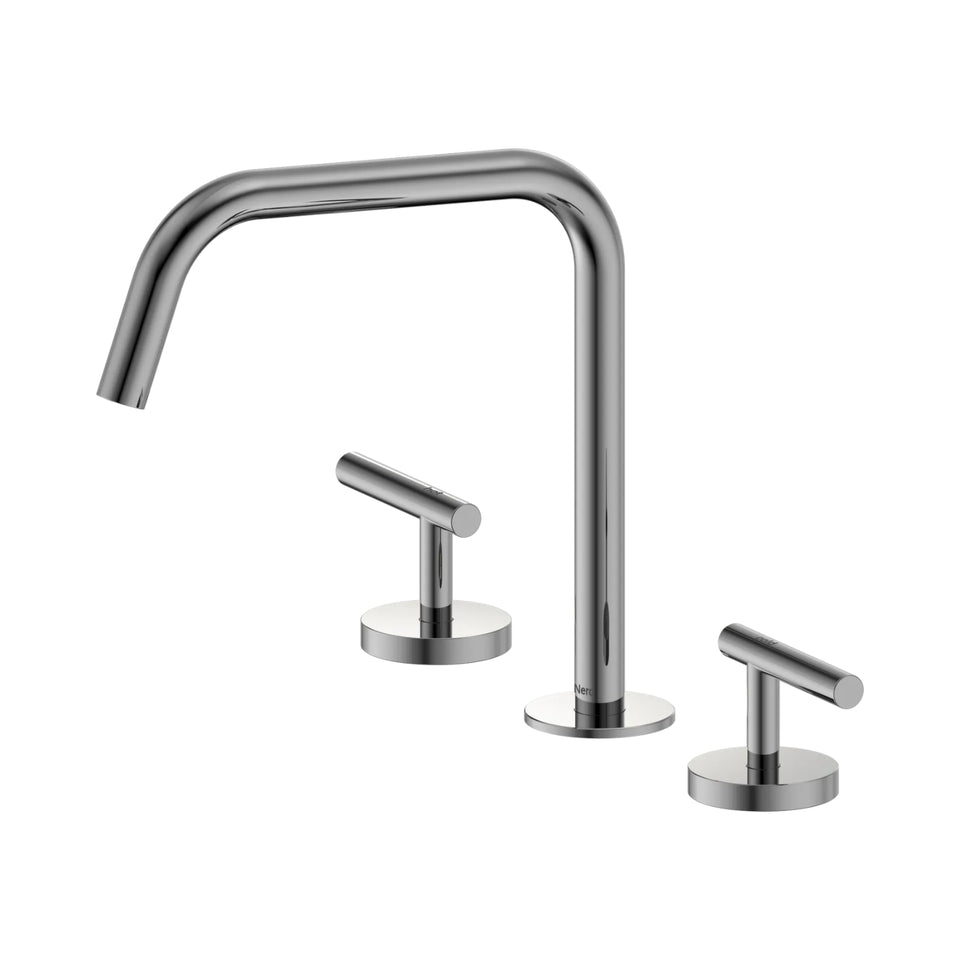 Nero Mecca Lever Bath/Kitchen Set Edge Spout II Chrome