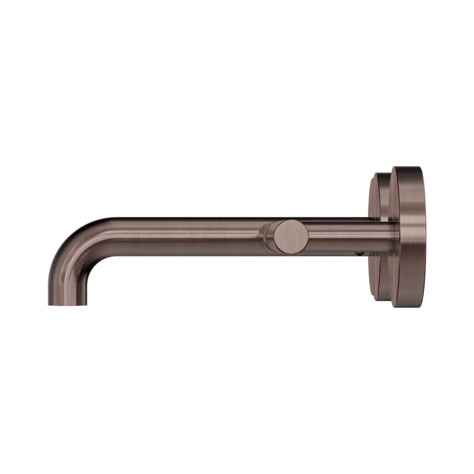 Nero Mecca Lever Wall Basin/Bath Set 160mm Offset Spout Brushed Bronze