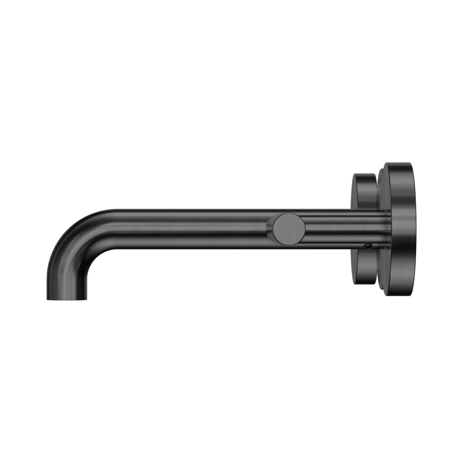 Side Nero Mecca Lever Wall Basin/Bath Set 160mm Spout Gun Metal 25D006GM - The Blue Space