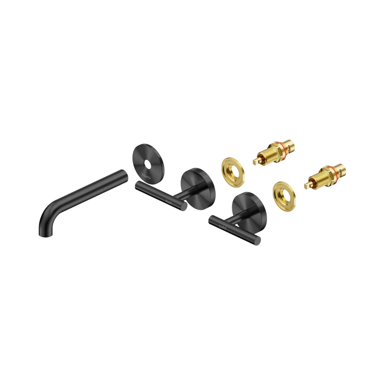Side Nero Mecca Lever Wall Basin/Bath Set 160mm Spout Trim kits Only Gun Metal 25D019GM - The Blue Space