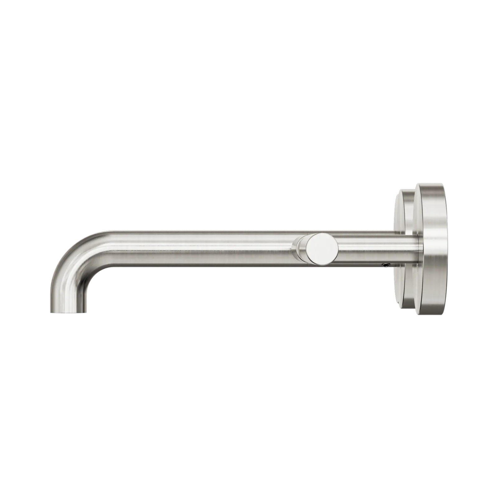 Side Nero Mecca Lever Wall Basin/Bath Set 185mm Offset Spout Brushed Nickel 25D010BN - The Blue Space