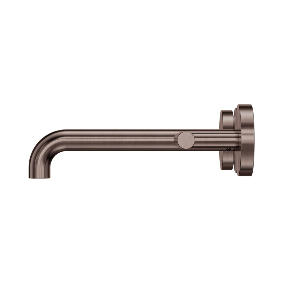 Nero Mecca Lever Wall Basin/Bath Set 185mm Spout Brushed Bronze