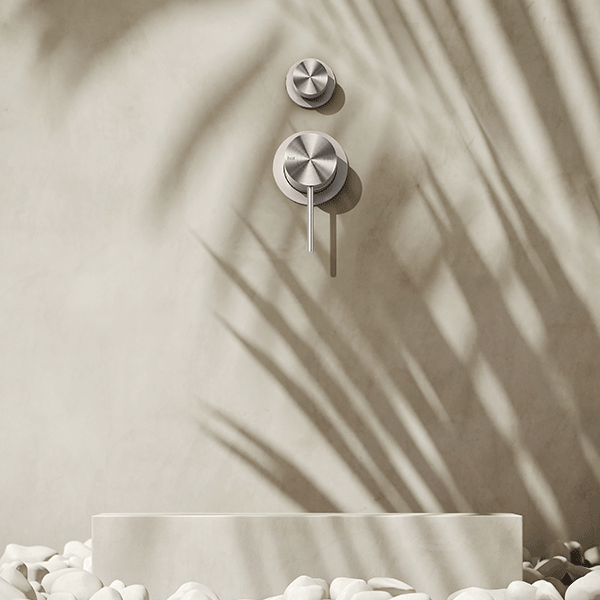 Nero Mecca Shower Mixer With Diverter Separate Back Plate Brushed Nickel