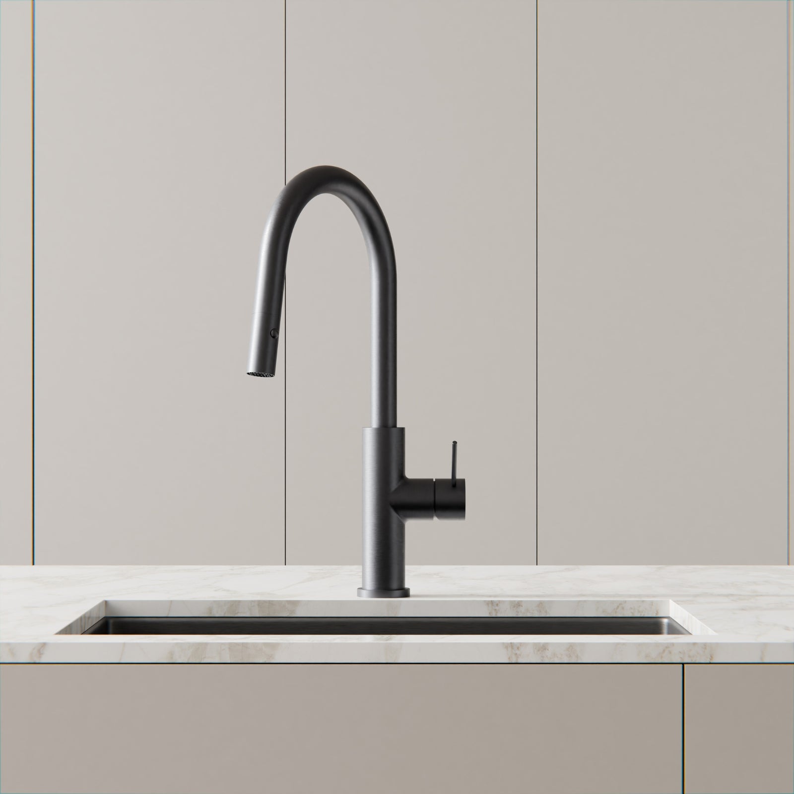 Lifestyle 7 Nero Mecca Smart Sensor Pull Out Kitchen Mixer Gun Metal NR221908AGM - The Blue Space