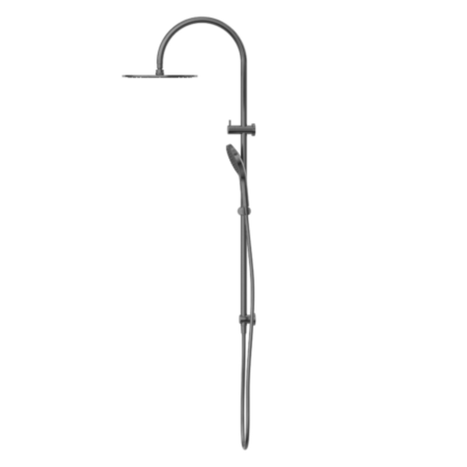 Side Nero Mecca Twin Shower with Air Shower II Gun Metal NR221905HGM - The Blue Space