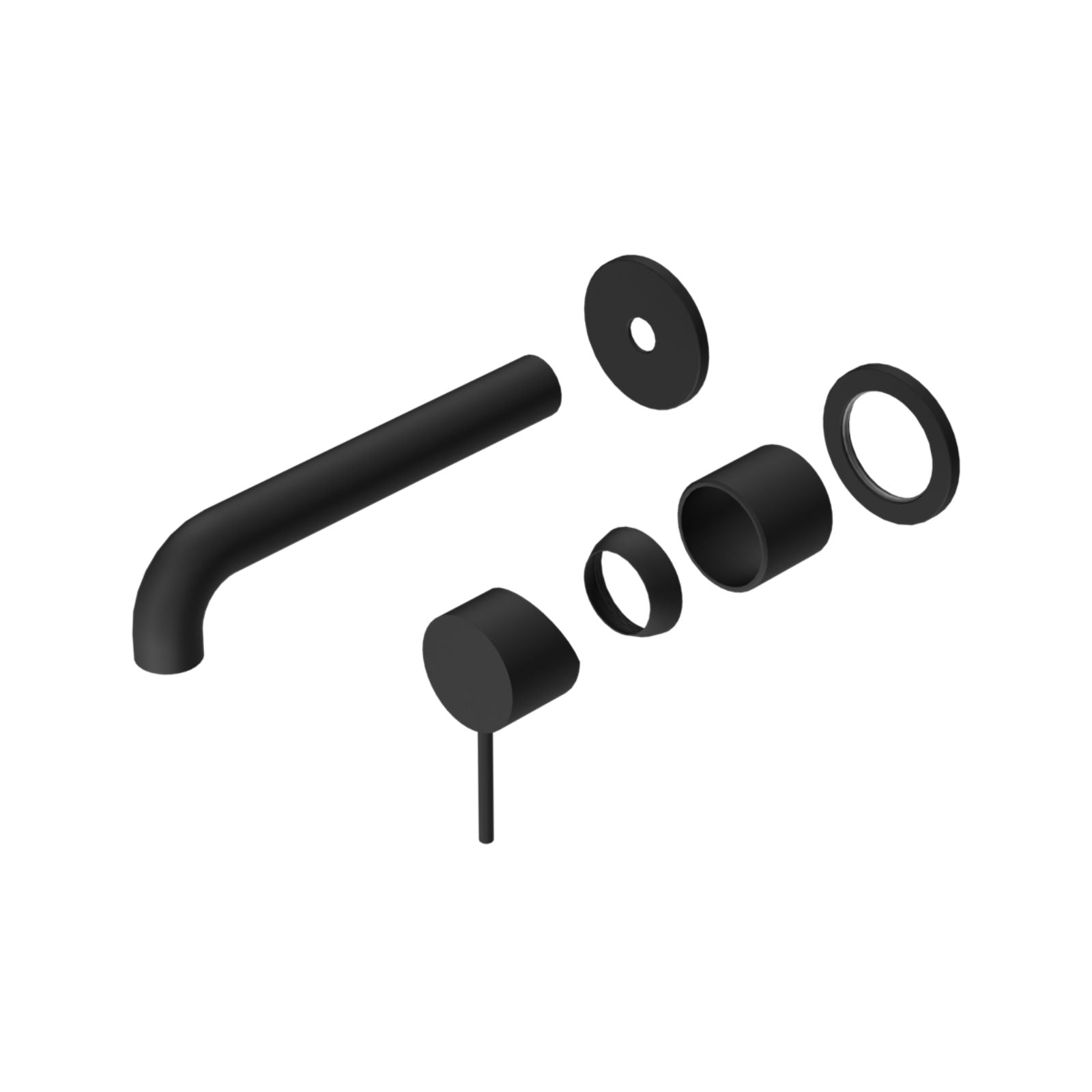 Nero Mecca Wall Basin/Bath Mixer Separate Back Plate 160 Trim Kits Only Matte Black NR221910C160TMB - The Blue Space