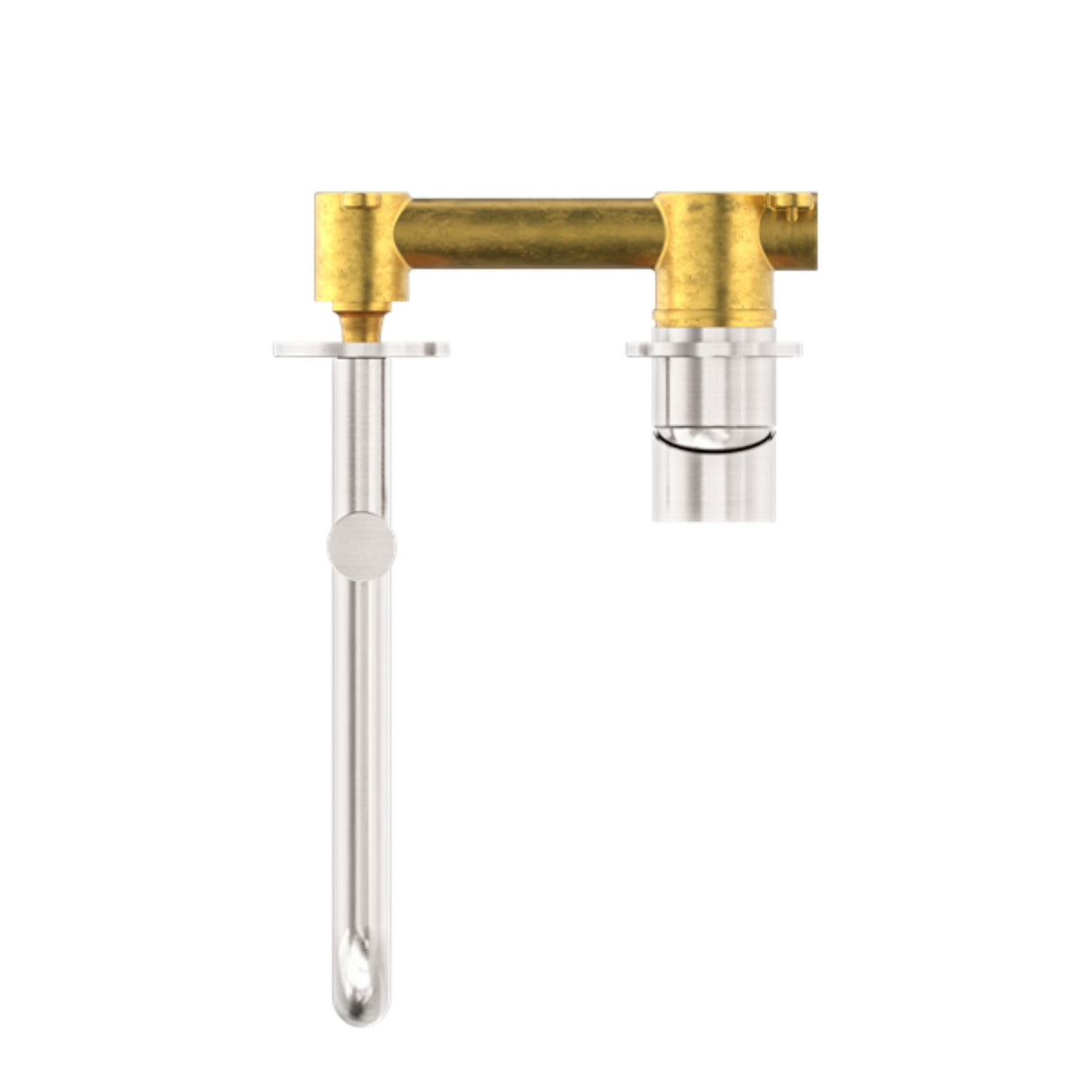 Top Nero Mecca Wall Basin/Bath Mixer Swivel Spout 225mm Brushed Nickel NR221910RBN-KIT - The Blue Space