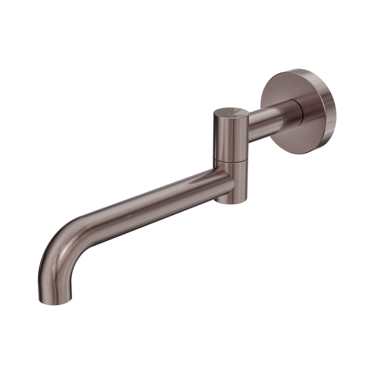Nero Mecca Wall Mounted Swivel Bath Spout Only 225mm II - Brushed Bronze NR221903HBZ - The Blue Space