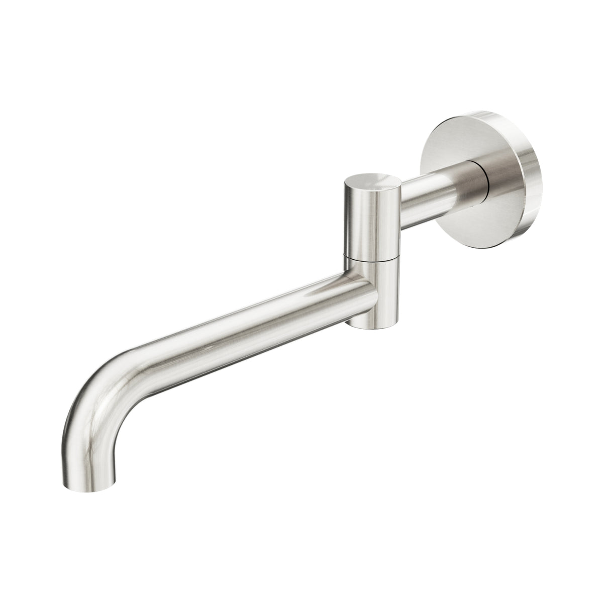 Nero Mecca Wall Mounted Swivel Bath Spout Only 225mm II - Brushed Nickel NR221903HBN - The Blue Space
