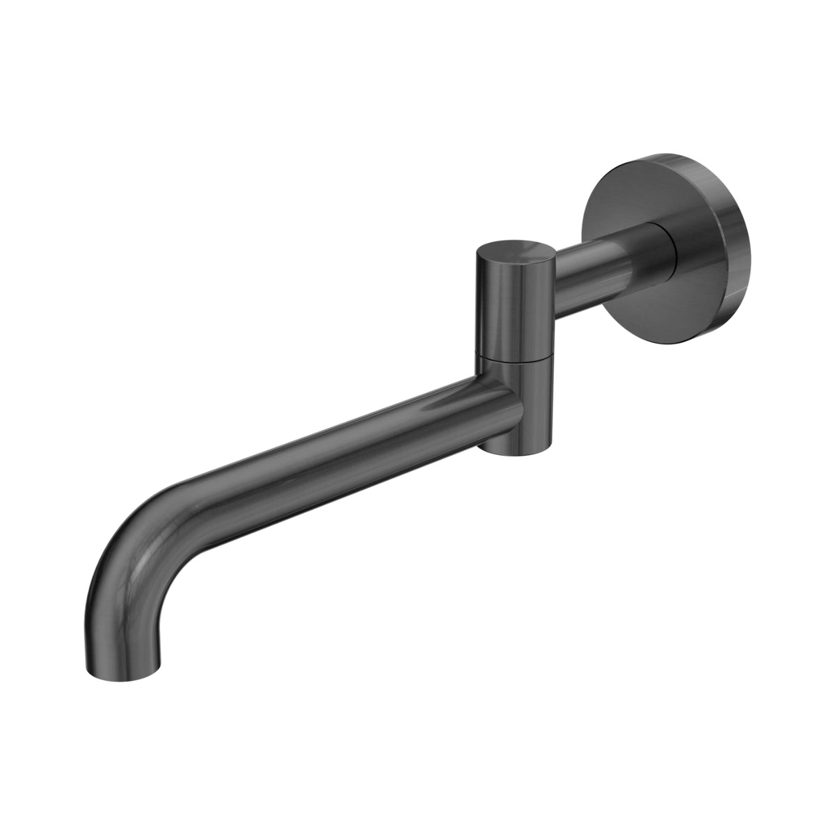 Nero Mecca Wall Mounted Swivel Bath Spout Only 225mm II - Gun Metal NR221903HGM - The Blue Space