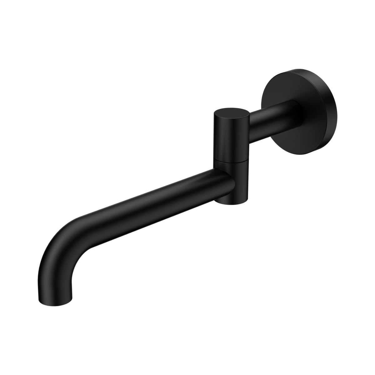 Nero Mecca Wall Mounted Swivel Bath Spout Only 225mm II - Matte Black NR221903HMB - The Blue Space