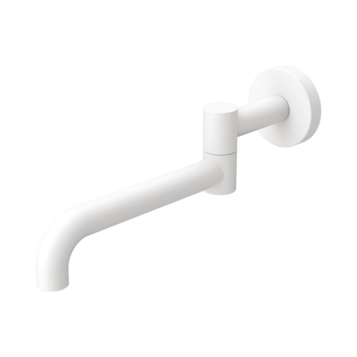 Nero Mecca Wall Mounted Swivel Bath Spout Only 225mm II - Matte White NR221903HMW - The Blue Space