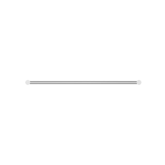 Front Nero New Mecca Single Towel Rail 600mm Brushed Nickel NR2324BN - The Blue Space