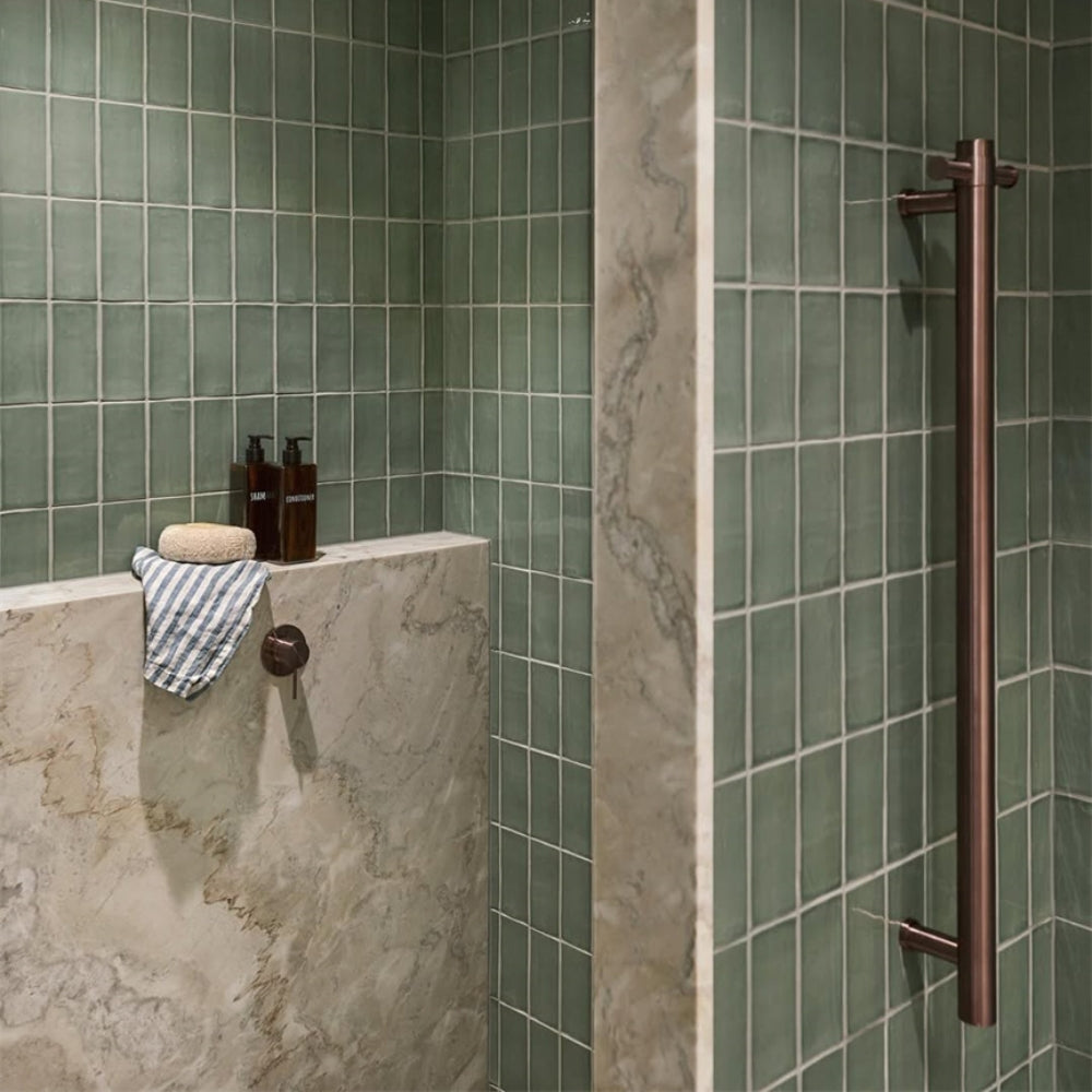 Lifestyle Nero Non-Heated Vertical Towel Rail 900mm Brushed Bronze NRV901BZ - The Blue Space