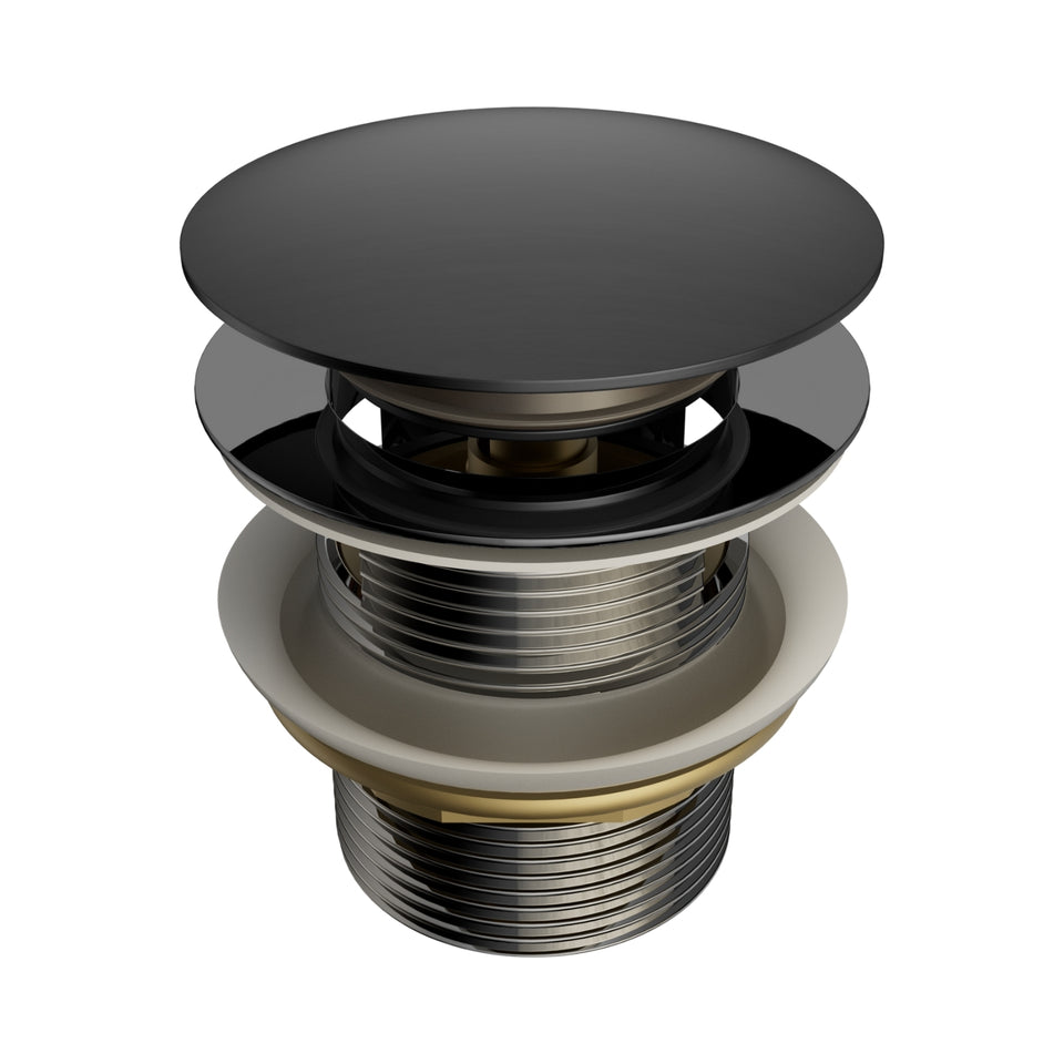 Nero Pop Up Bath Waste 40mm With Overflow Graphite