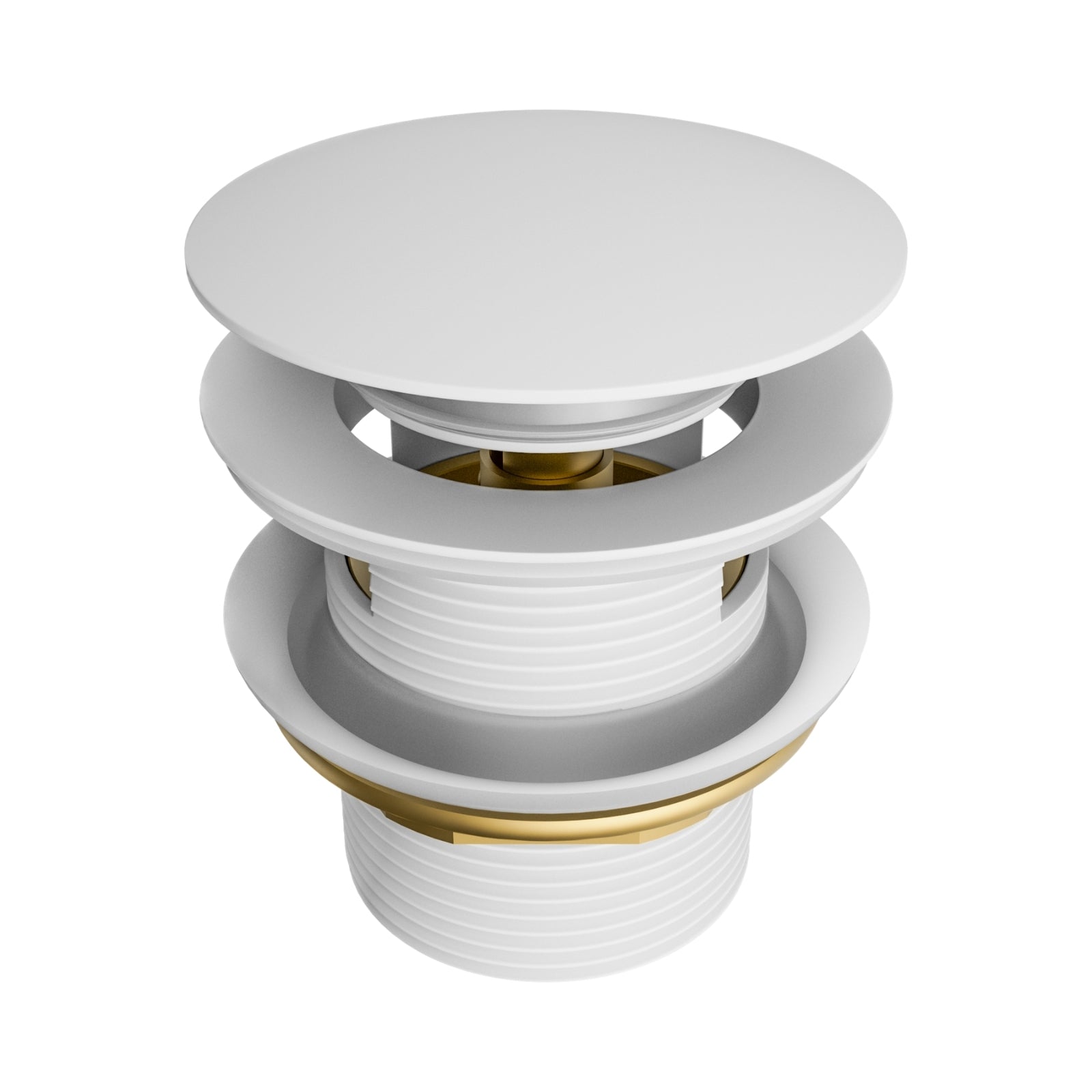 Nero Pop Up Bath Waste 40mm With Overflow Matte White NRA710MW - The Blue Space
