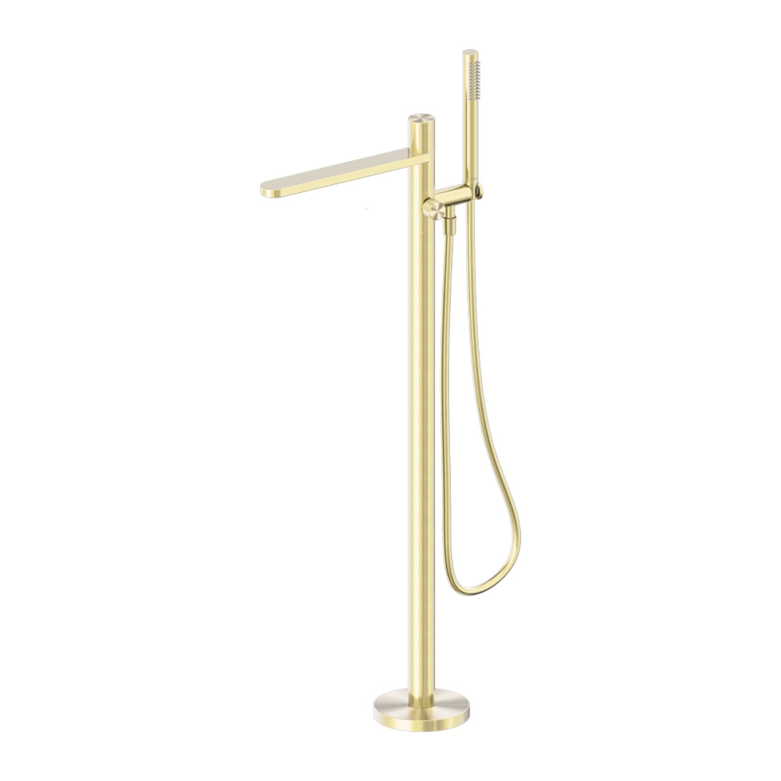 Nero Pure SS316L Freestanding Bath Mixer Brushed Gold NR172203A02BG - The Blue Space