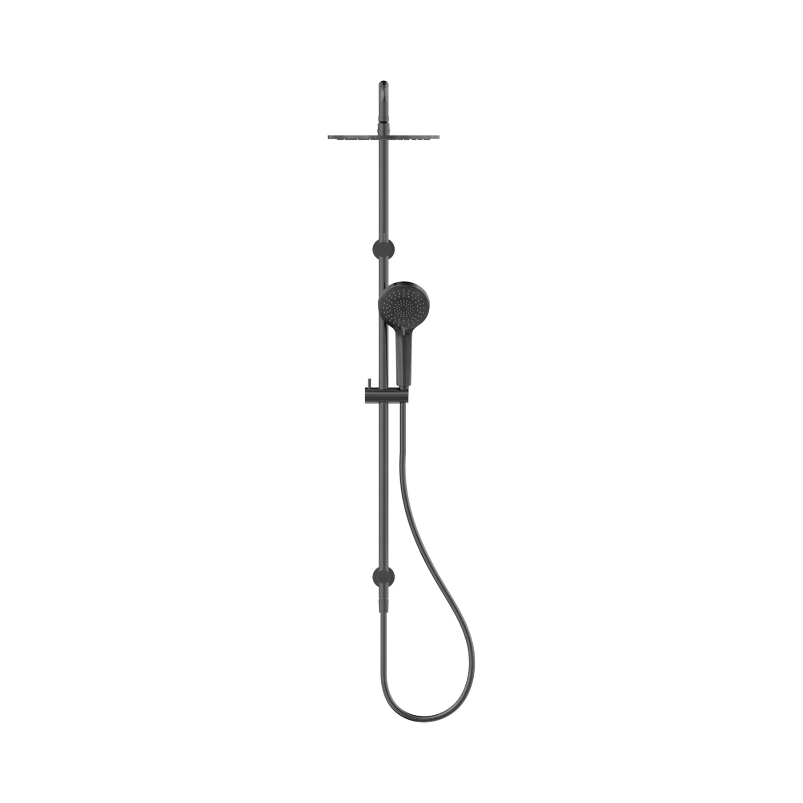 Front Nero Round Twin Shower Gun Metal NR250805DGM - The Blue Space