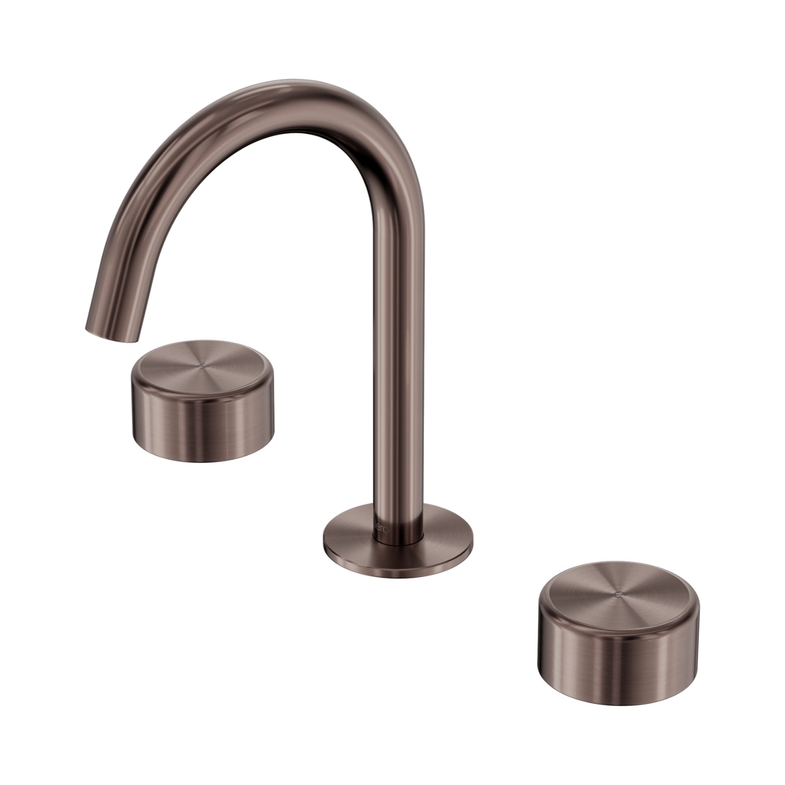 Nero Serenity Basin Set Arc Spout With Metal Handle Brushed Bronze 24D016BZ - The Blue Space