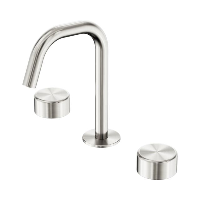 Nero Serenity Basin Set Arc Spout With Metal Handle Brushed Nickel