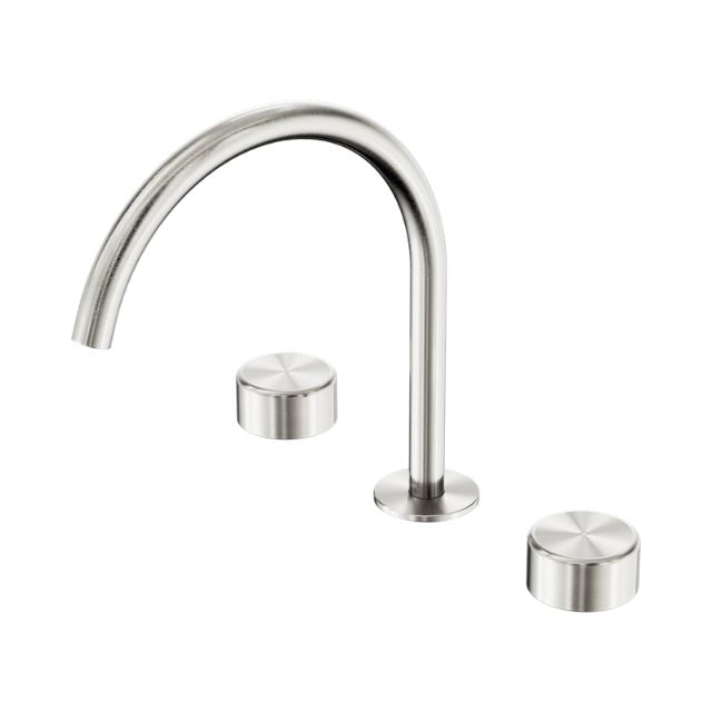 Nero Serenity Bath/Kitchen Set Arc Spout With Metal Handle Brushed Nickel 24D022BN - The Blue Space