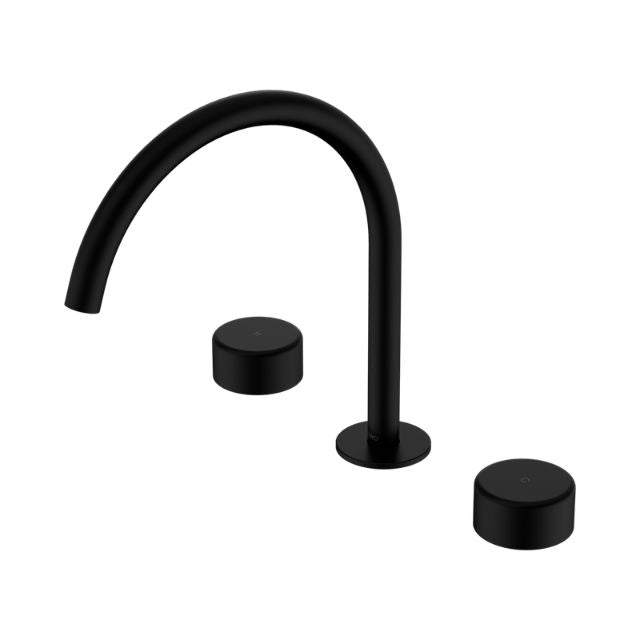 Nero Serenity Bath/Kitchen Set Arc Spout With Metal Handle Matte Black 24D022MB - The Blue Space