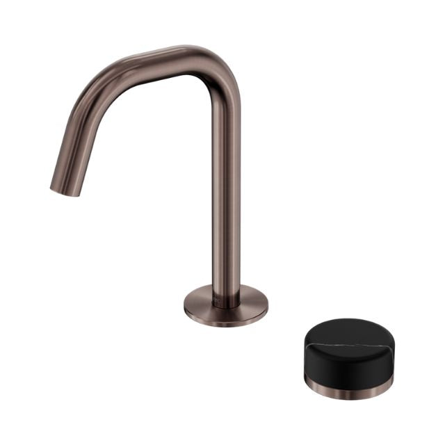 Nero Serenity Progressive Basin Mixer Edge Spout With Marquina Black Handle Brushed Bronze 24E135BZ - The Blue Space