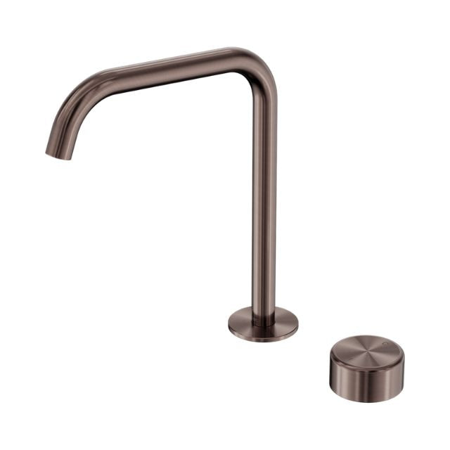 Nero Serenity Progressive Bath/Kitchen Mixer Edge Spout With Metal Handle Brushed Bronze 24E054BZ - The Blue Space