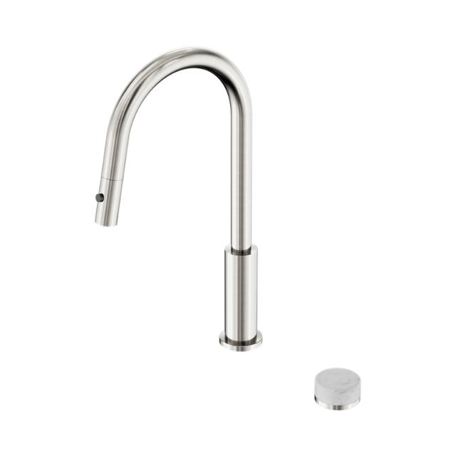 Nero Serenity Progressive Pull Out Kitchen Set With Carrara Handle Brushed Nickel 24E055BN - The Blue Space