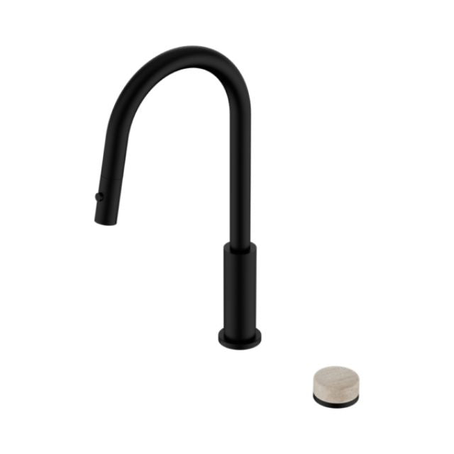 Nero Serenity Progressive Pull Out Kitchen Set With Rome Travertine Handle Matte Black 24E057MB - The Blue Space