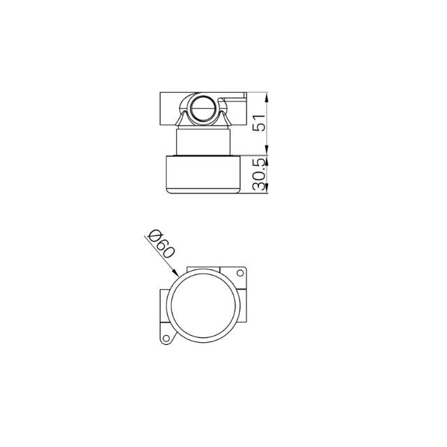 Technical Drawing Nero Serenity Progressive Shower Mixer With Metal Handle Brushed Bronze 24E006BZ - The Blue Space