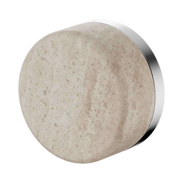 Nero Serenity Progressive Shower Mixer With Rome Travertine Handle Chrome