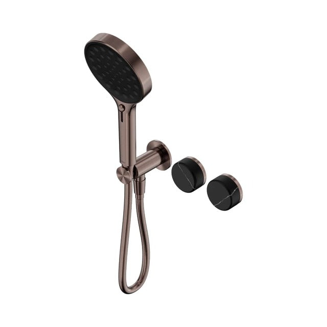 Nero Serenity Progressive Shower System With Marquina Black Handle And Nero Serenity Hand Shower Brushed Bronze 24E132BZ - The Blue Space