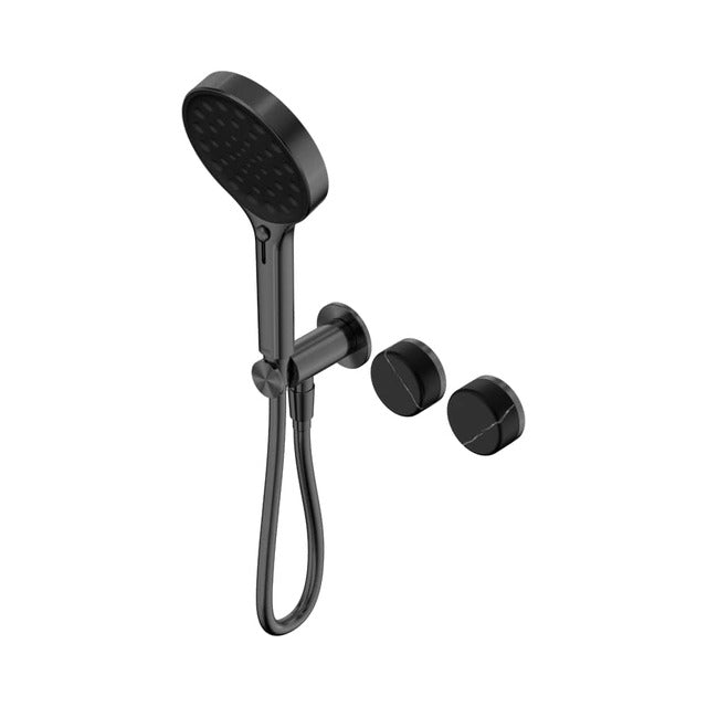Nero Serenity Progressive Shower System With Marquina Black Handle And Nero Serenity Hand Shower Gun Metal 24E132GM - The Blue Space