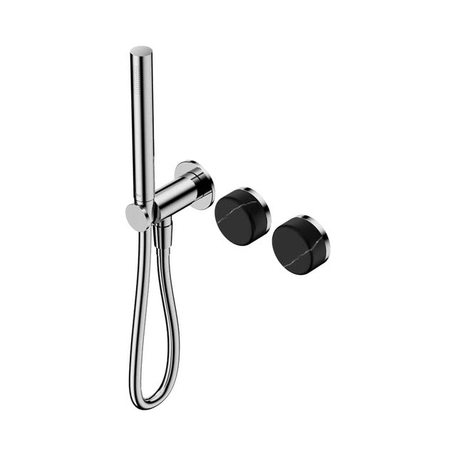 Nero Serenity Progressive Shower System With Marquina Black Handle And Slim Shower Chrome 24E131CH - The Blue Space