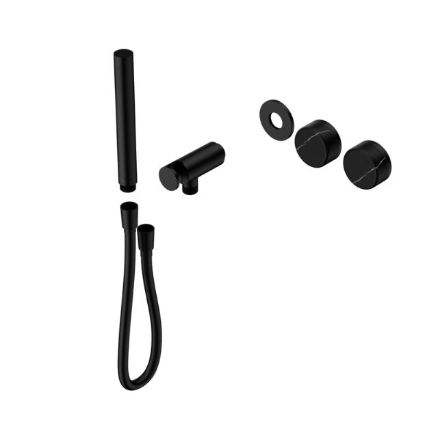 Nero Serenity Progressive Shower System With Marquina Black Handle And Slim Shower Trim Kit Only Matte Black 24E123MB - The Blue Space