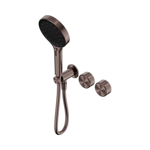 Nero Serenity Progressive Shower System With Metal Handle And Nero Serenity Hand Shower Brushed Bronze 24E030BZ - The Blue Space