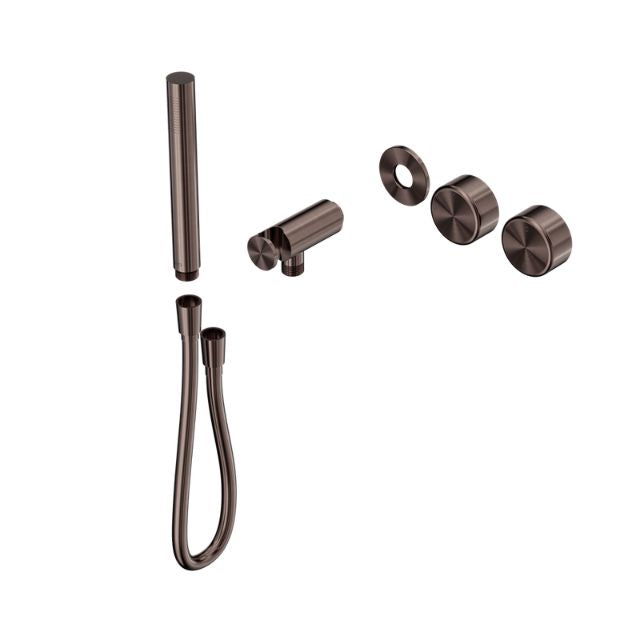 Nero Serenity Progressive Shower System With Metal Handle And Slim Shower Trim Kit Only Brushed Bronze 24E096BZ - The Blue Space