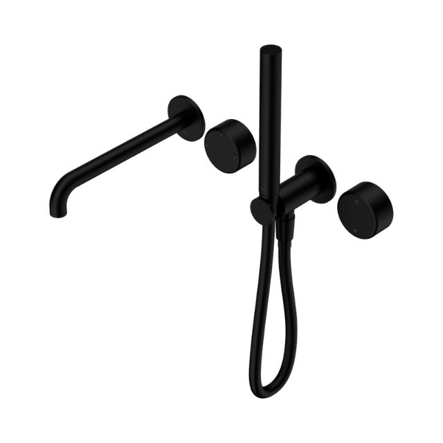 Nero Serenity Progressive Shower System With Spout With Metal Handle And Slim Shower Matte Black 24E012MB - The Blue Space