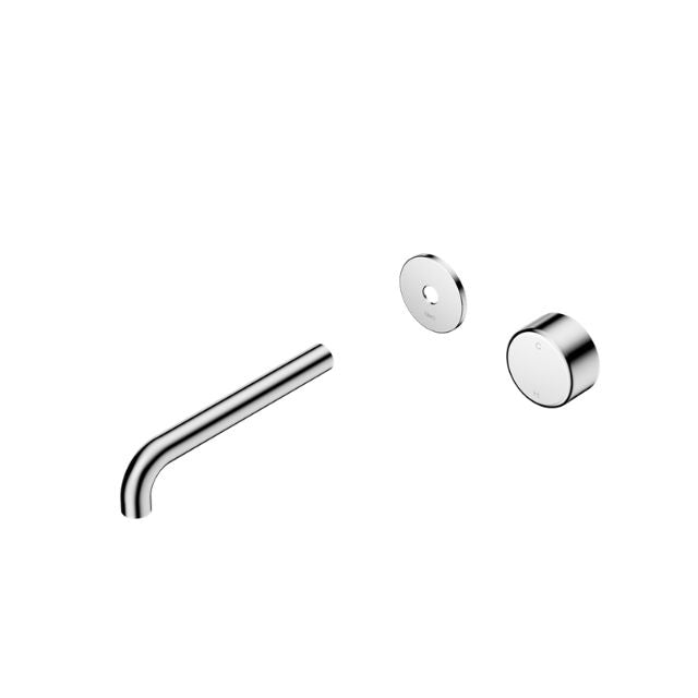 Nero Serenity Progressive Wall Basin Mixer 220mm Spout With Metal Handle Trim Kit Only Chrome 24E120CH - The Blue Space