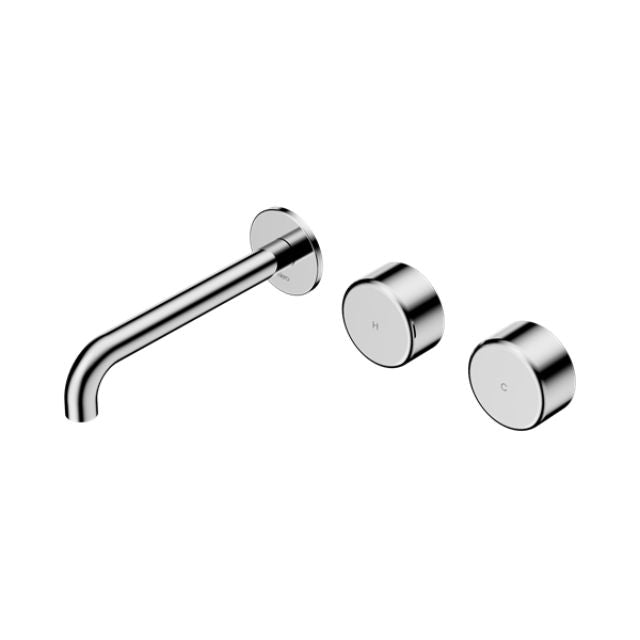 Nero Serenity Wall Basin Set 160mm Offset Spout With Metal Handle Chrome 24D058CH - The Blue Space